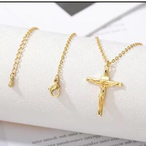 Gold Crucifix Pendant Necklace